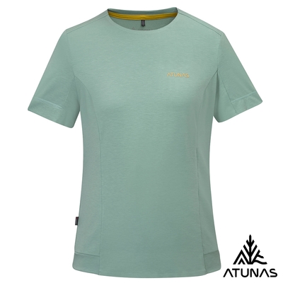 【ATUNAS 歐都納】女款POLARTEC DELTA短袖T恤A1TS2503W霧綠/抗臭/透氣/涼感/彈性/戶外休閒