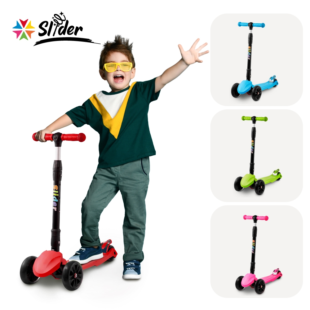 Slider 兒童三輪折疊滑板車XL1(酷紅) | 幼兒滑步車/滑板車| Yahoo購物中心