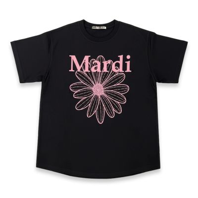 Mardi Mercredi 經典小雛菊短袖T恤(黑粉色)