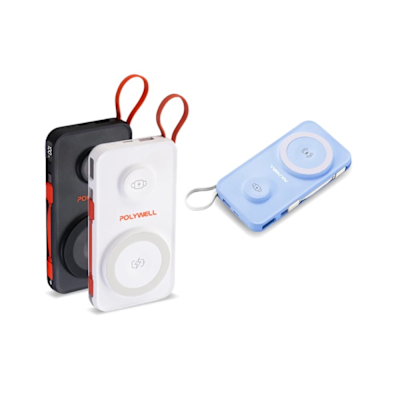 POLYWELL 多合一磁吸無線充行動電源 10000mAh