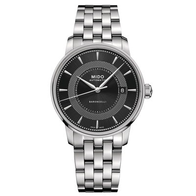 MIDO美度 官方授權 BARONCELLI SIGNATURE永恆系列 經典機械腕錶 錶 手錶 送禮 39mm/M0374071105101
