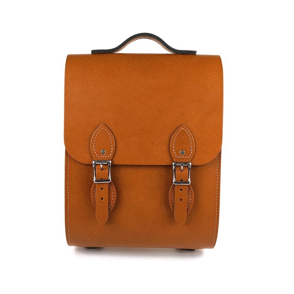 The Leather Satchel 英國手工牛皮溫莎小後揹包 手提包 倫敦棕