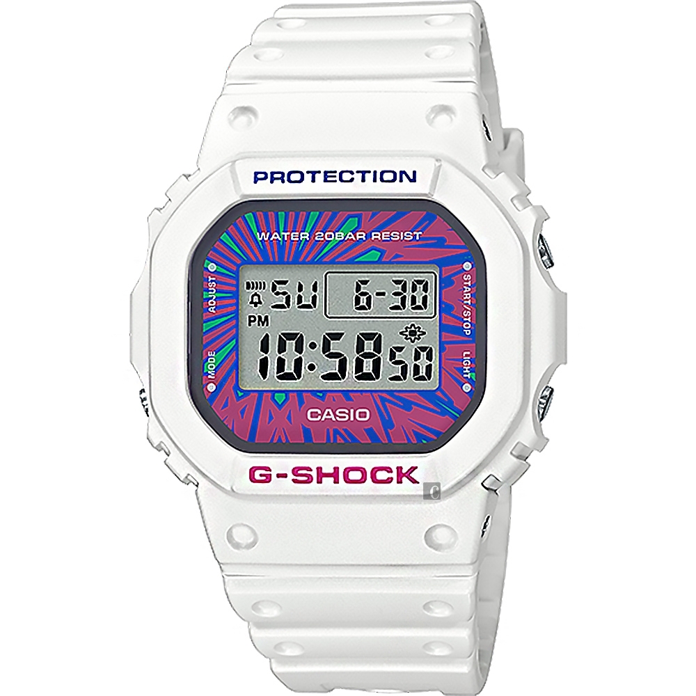 CASIO 卡西歐 G-SHOCK 繽紛撞色計時手錶 七夕寵愛季 送禮推薦 DW-5600DN-7