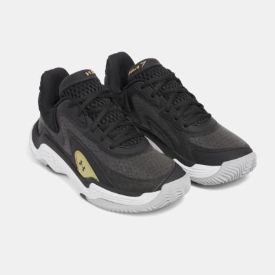 Under Armour 籃球鞋 Spawn 7 男鞋 黑 緩震 運動鞋 UA 3028461002