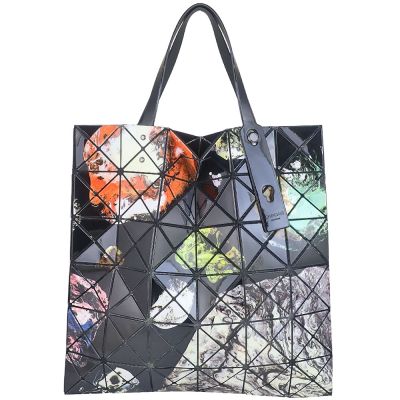 ISSEY MIYAKE 三宅一生 BAOBAO 黑色宇宙三角格6x6肩背/手提包