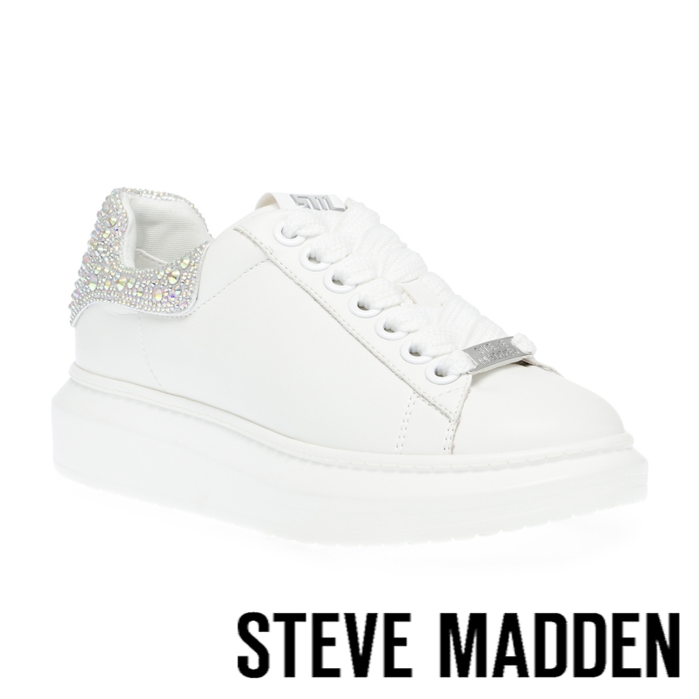 STEVE MADDEN-GAZE-R 後跟鑽面平板休閒鞋-白色| 懶人鞋/便鞋| Yahoo