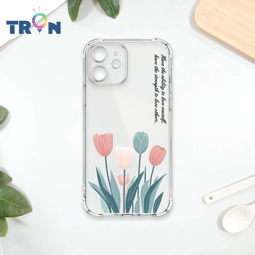 TRON IPhone 12 MINI 小清新花朵透明殼 四角防摔 軟殼 手機殼