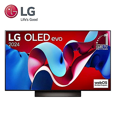 LG樂金 48型 OLED evo 4K AI 語音物聯網 C4 極緻系列 OLED48C4PTA