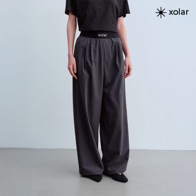 PROJEXT 防潑水抗皺鬆緊休閒寬褲 暗夜灰 Xolar Relaxed Pants