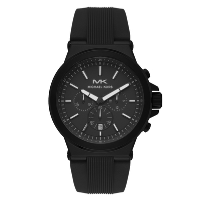 Michael Kors 都會型男三眼計時手錶-黑(MK8729)/45mm