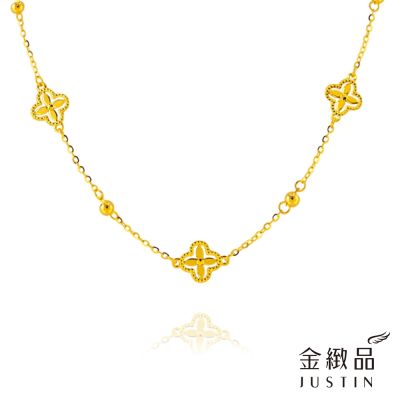 金緻品 黃金項鍊 白鹿眠花 0.73錢 5G工藝