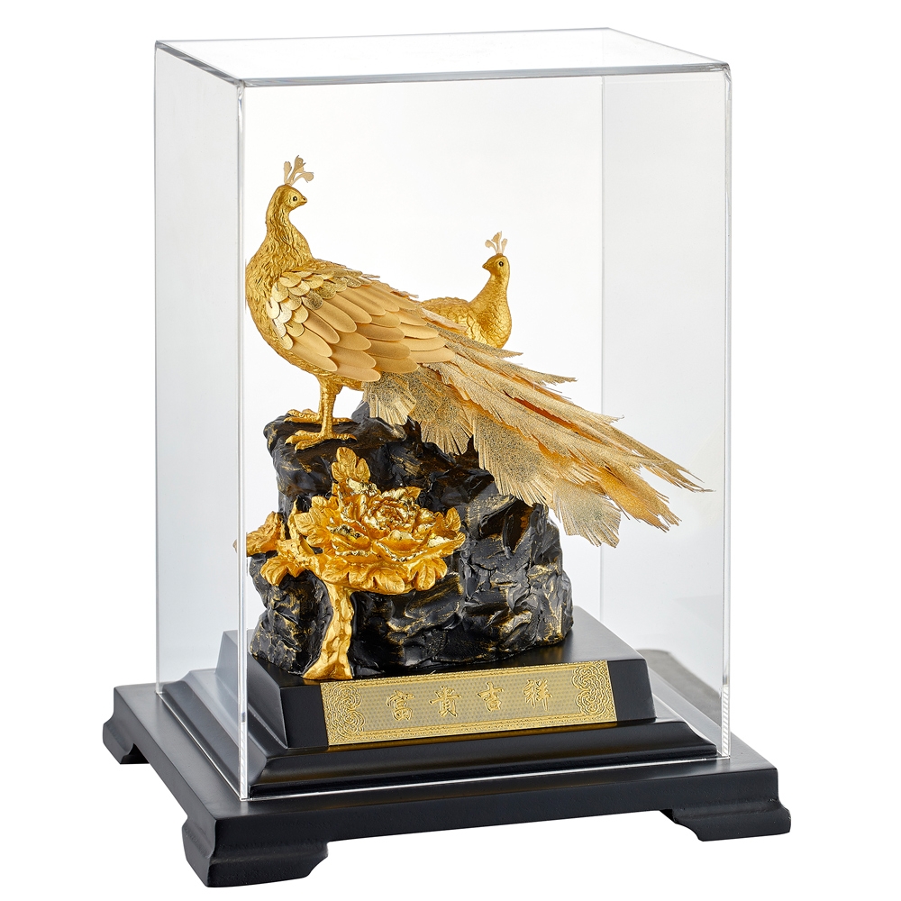 招財純金箔禮品【鳳凰于飛富貴吉祥】小櫥窗| 其他開運擺件| Yahoo購物中心