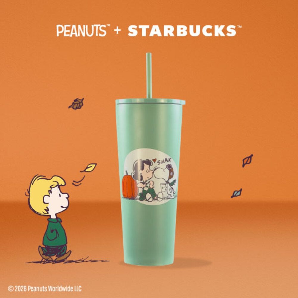 星巴克 26PEANUTS不鏽鋼TOGO冷水杯