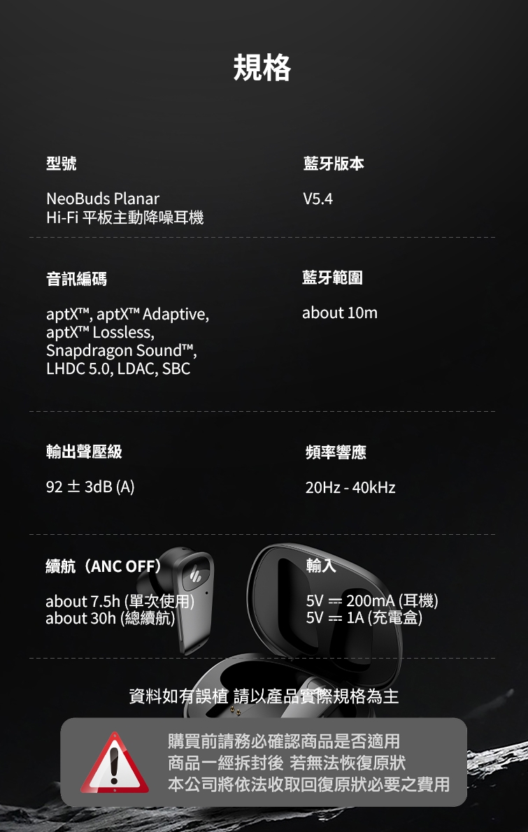 Edifier漫步者 NeoBuds Planar - 詳情1