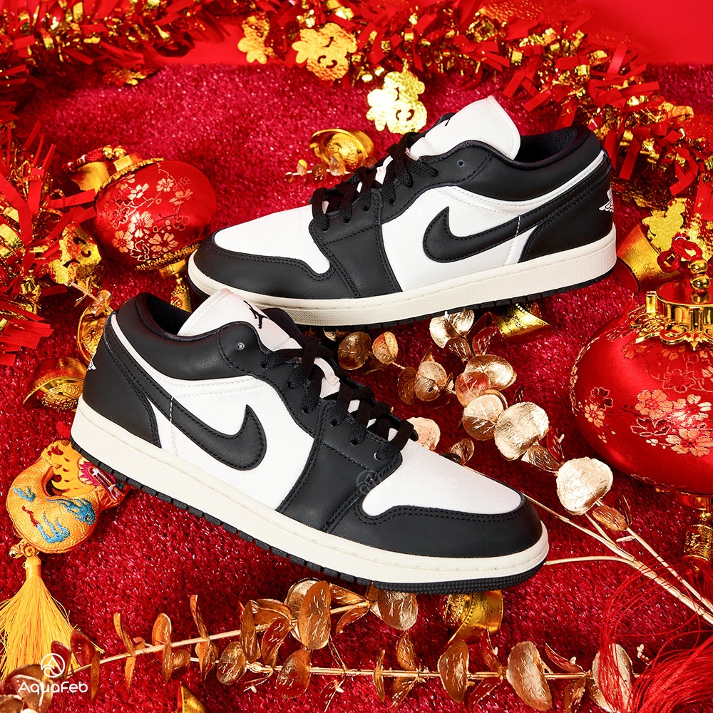 Nike Air Jordan 1 Low Vintage Panda 女黑白AJ1 休閒鞋FB9893-101