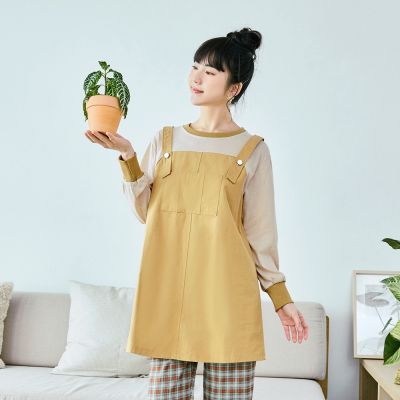 OB嚴選-假兩件純棉配色吊帶短裙《DA9892-》