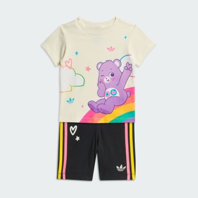 【adidas 愛迪達】 CARE BEARS 運動套裝 短袖/短褲 嬰幼童裝 - Originals KS4226