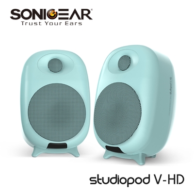 【SonicGear】/Studiopod V-HD/ 2.0聲道高傳真藍牙多媒體音箱系統_清新綠 Mint