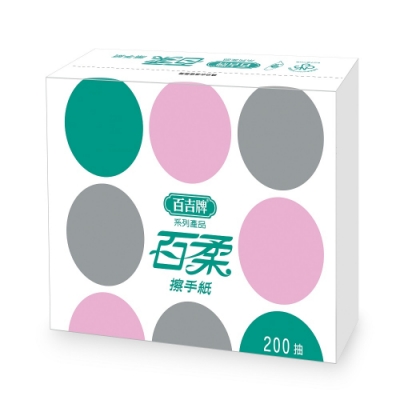 百吉牌百柔擦手紙200張*20包共2箱