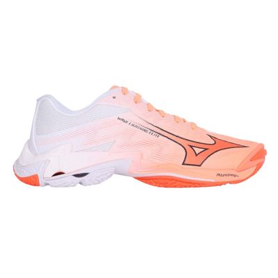 MIZUNO WAVE LIGHTNING ELITE男排球鞋-美津濃 V1GA260080 白橘黑