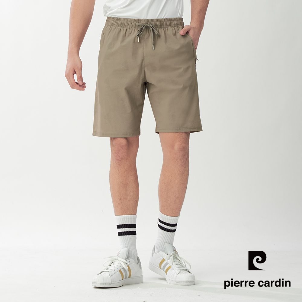 pierre cardin 皮爾卡登 網路獨家 男款 輕量舒適涼感機能短褲(多色任選) (卡其色)
