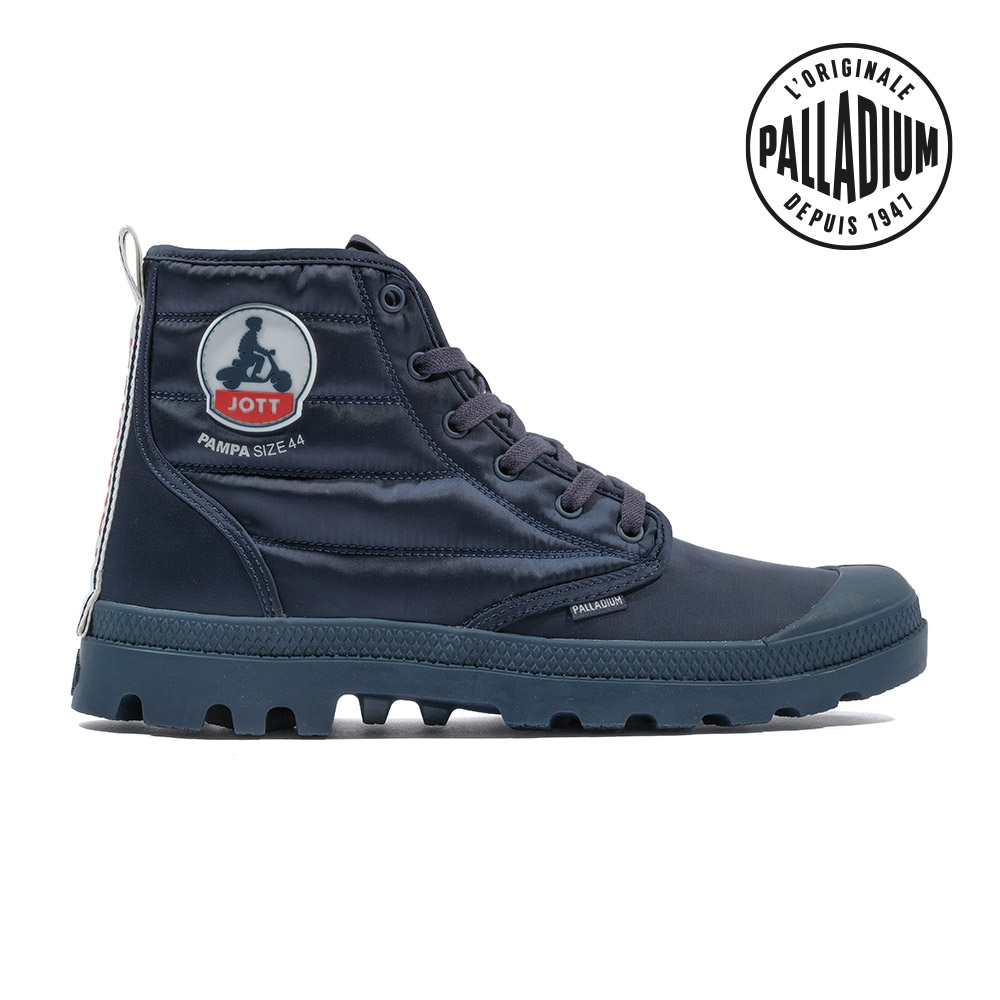PALLADIUM PAMPA HI DARE RHONA 隆河聯名羽絨軍靴/休閒鞋-男鞋/女鞋-藍 (藍色系)