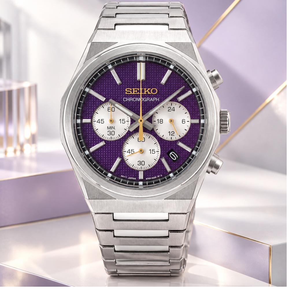 SEIKO 精工 CS 江戶紫 145週年紀念 計時手錶 雙11 周年慶 生日 8T63-04S0P. HGK003P1