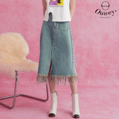 【獨家時時樂】OUWEY歐薇 率性時尚牛仔褲/牛仔裙/寬褲/窄管/抽鬚/天絲(多款任選)