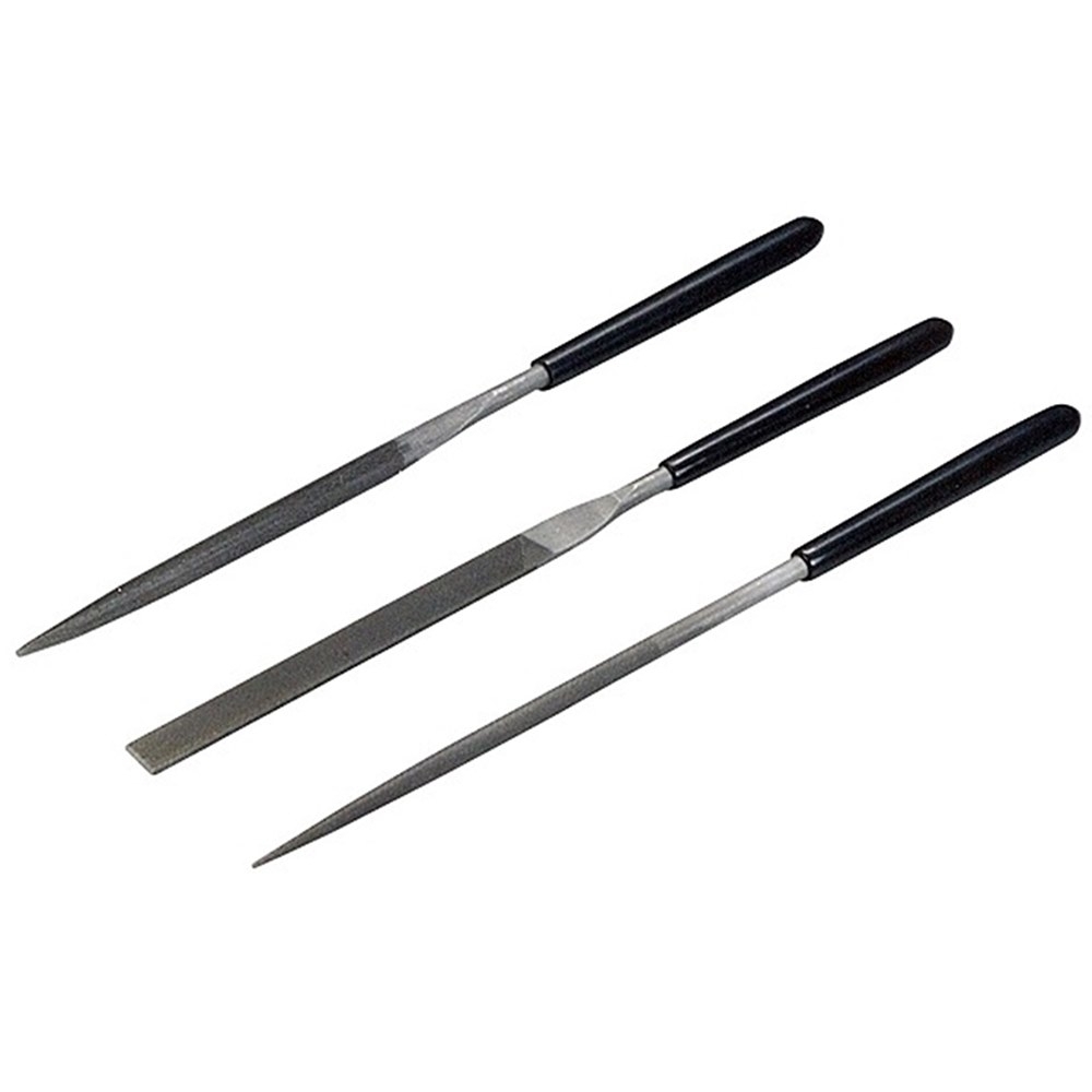 模擬刀 日本TAMIYA田宮模型用精密挫刀3件組ITEM 74046*800(平頭/尖頭/圓銼刀