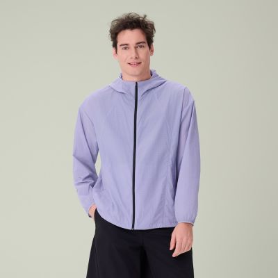 GIORDANO 男裝戶外機能防曬連帽風衣