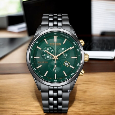 CITIZEN 星辰 Eco-Drive 光動能計時腕錶 手錶 男錶 聖誕節 禮物-AT2576-50X
