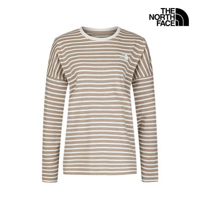 【The North Face 官方旗艦】 北面女款棕色長袖上衣｜8F0UBOX