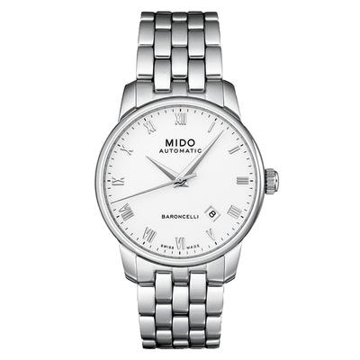 MIDO美度 官方授權 BARONCELLI永恆系列 簡約羅馬機械腕錶 錶 手錶 送禮 38mm/ M86004261