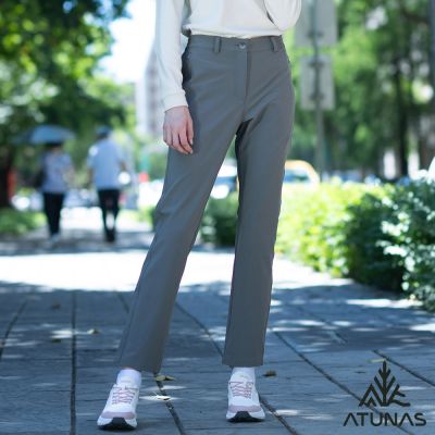 【ATUNAS 歐都納】女款彈性長褲(A8PA2614W淺卡其/機能休閒褲/微刷毛褲/保暖褲/休閒彈性褲)