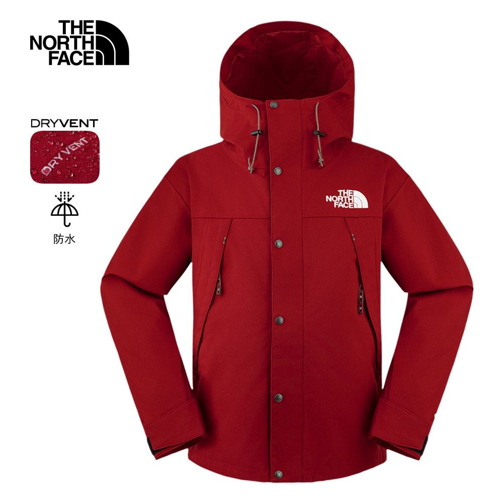 The North Face 官方旗艦】新年款-北面男款紅色DRYVENT防水衝鋒衣