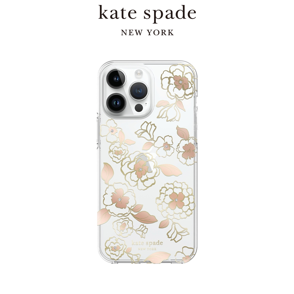 【kate spade】iPhone 14 精品手機殼 金色年華