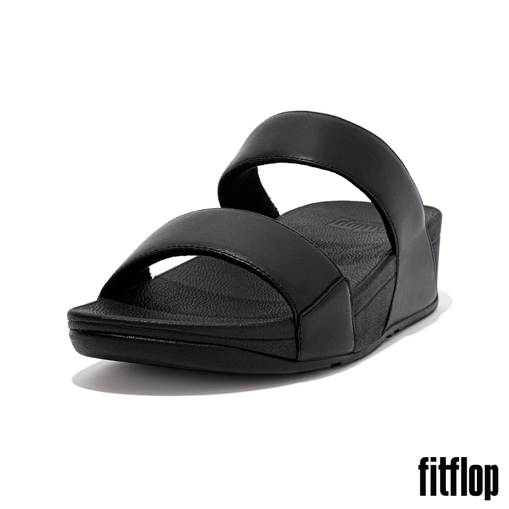 【FitFlop】LULU 皮革涼鞋-女(靚黑色) (靚黑色)