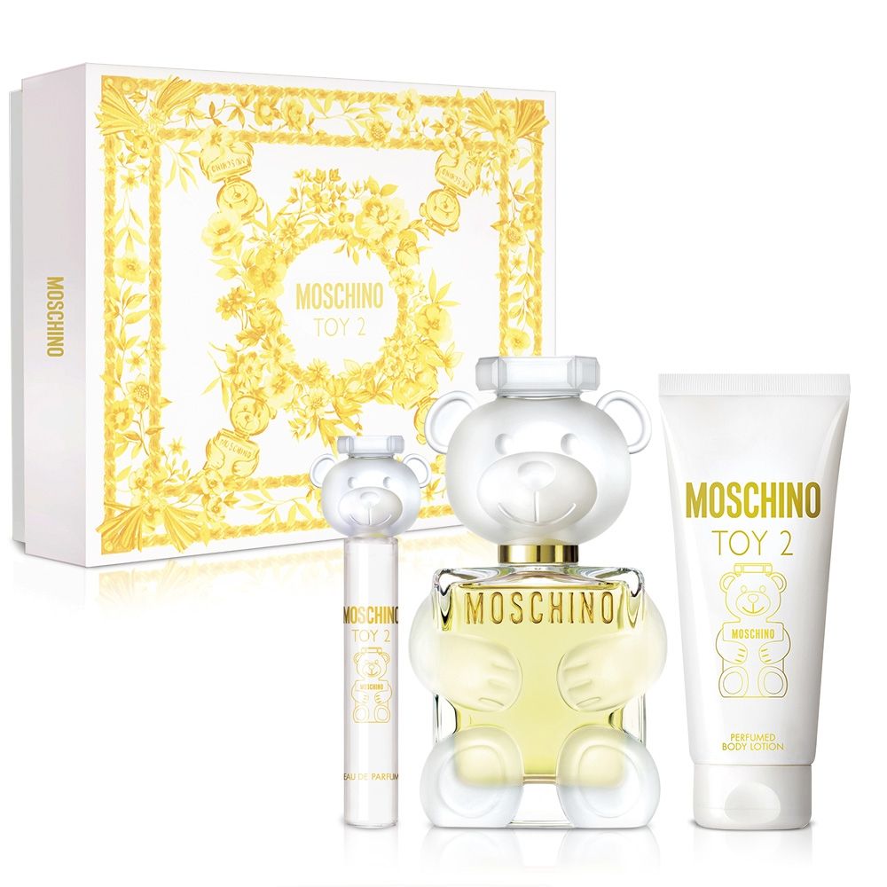 MOSCHINO 熊芯未泯2女性淡香精限定禮盒(淡香精100ml+香體乳100ml+隨身