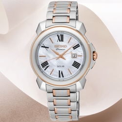 SEIKO 日本精工PREMIER 自動上鍊機械錶(SRPA17J1)白/41mm Premier