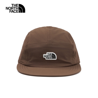 The North Face 官方旗艦 北面男女款棕色DWR防潑水舒適附收納口袋運動帽｜8CTG1OI