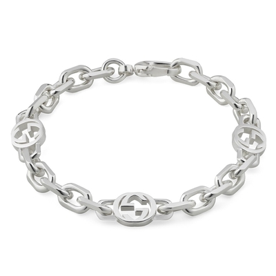 GUCCI 古馳 Interlocking G系列 手鍊 925純銀