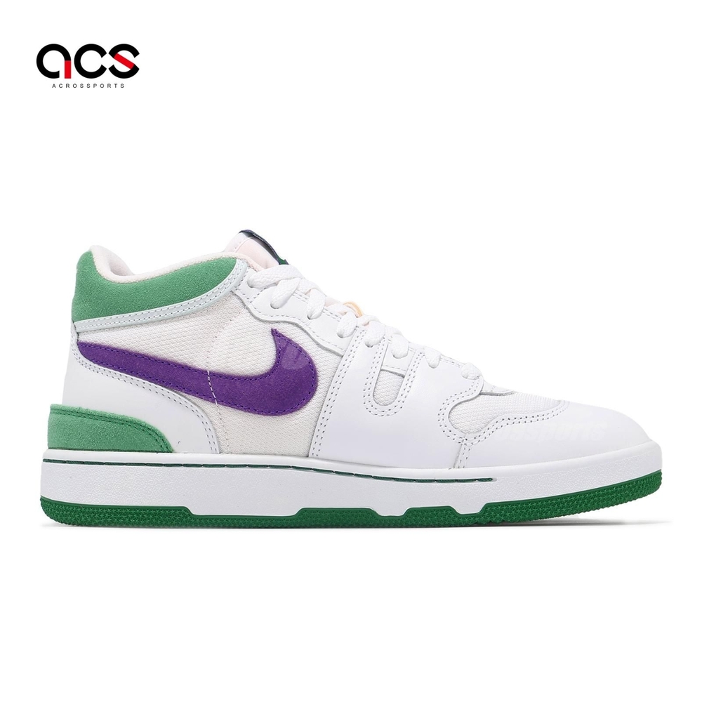 Nike 休閒鞋Attack Wimbledon 男鞋白紫綠復古棋盤格FZ2097-101 | 休閒