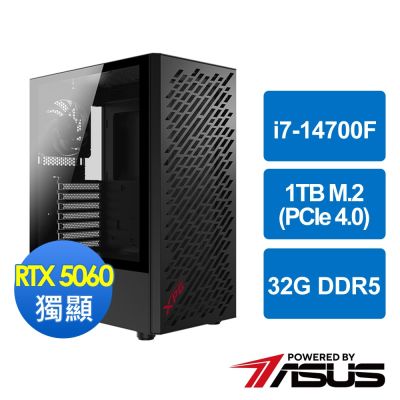 華碩B760平台[天溪俠士]i7-14700F/32G/RTX 5060/1TB_M2