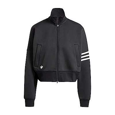 Adidas NEUCL Tracktop IW5601 女 立領 外套 運動 休閒 三葉草 雙向拉鍊 寬鬆 黑白