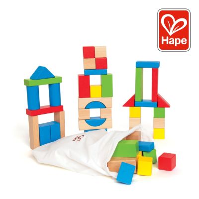 奇哥官方旗艦 德國Hape 彩虹積木組(50件組)