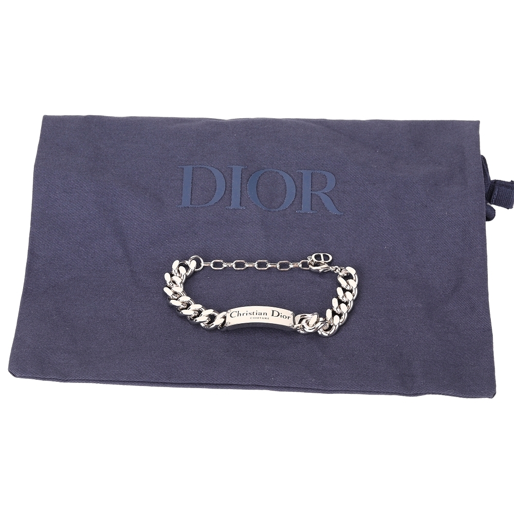 dior 銀色手鍊 CHRISTIAN DIOR SPELL OUT ブレスレット VINTASY 国内