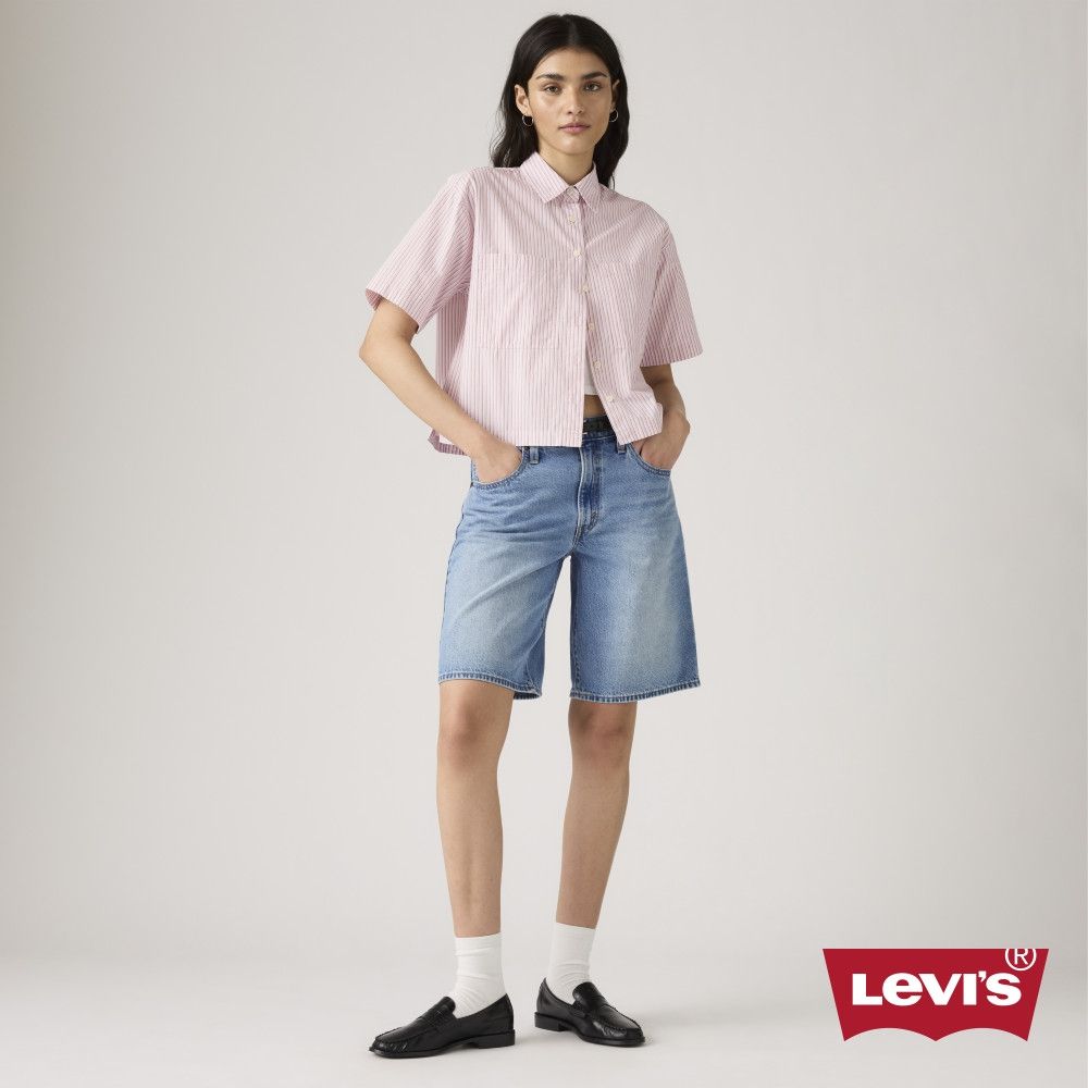 Levi's 女款 BAGGY DAD 寬鬆 牛仔短褲 女生寬褲 女生牛仔褲 熱賣單品 | 牛仔褲