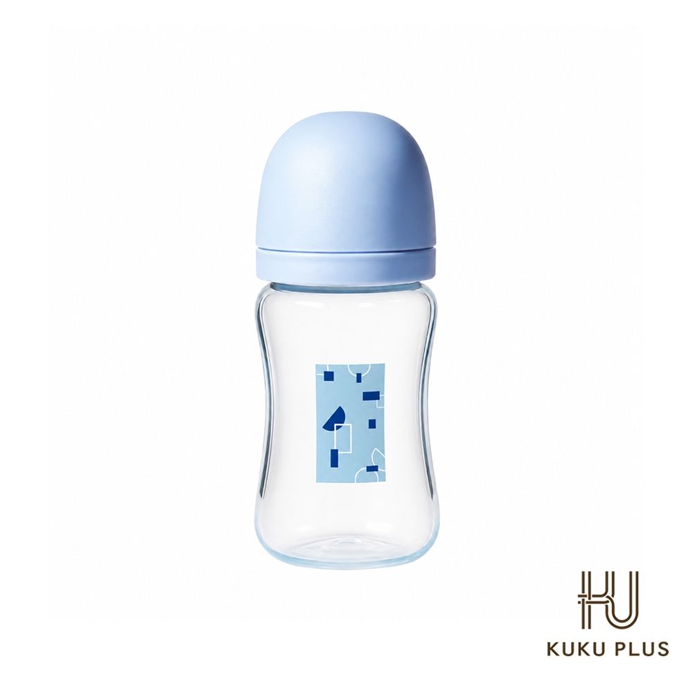 酷咕鴨 KUKU PLUS印記寬口PP奶瓶240ml (晨曦藍)