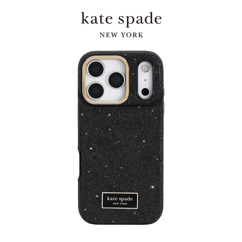 【kate spade】iPhone 17系列 精品磁吸防摔冰晶殼 子夜黑