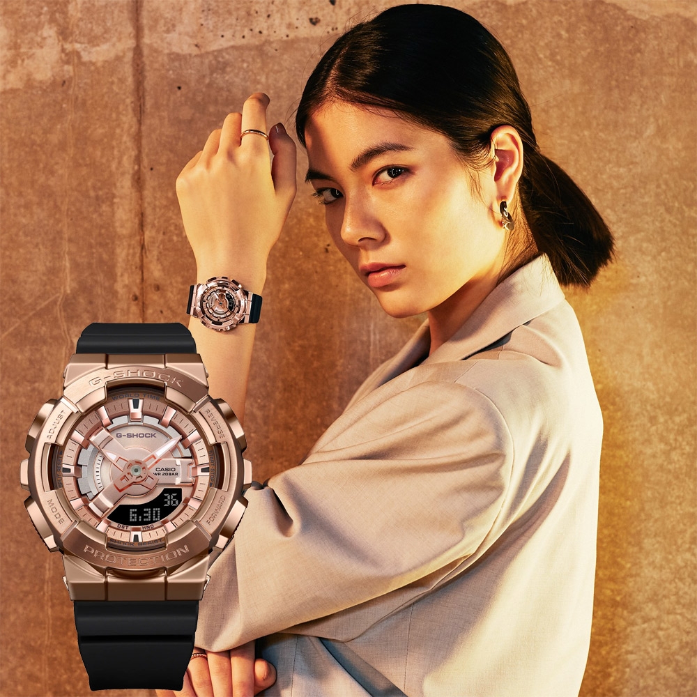 CASIO 卡西歐G-SHOCK x ITZY Lia配戴款金屬色雙顯電子錶週年慶送禮推薦